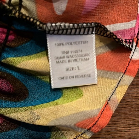 Pleione Sheer Loose Fit 3/4 Length Sleeve Blouse Size L - Picture 6 of 6